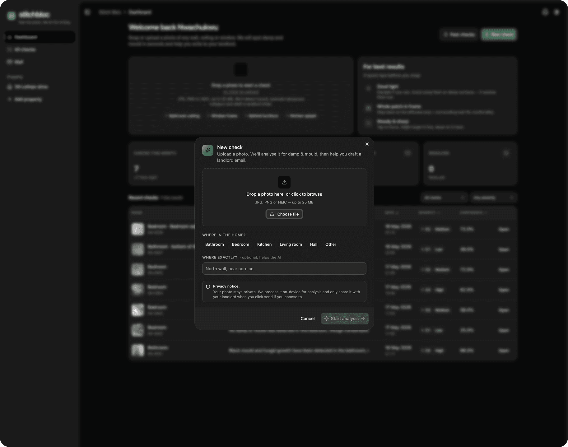 Stitchbloc dashboard new image upload modal on desktop